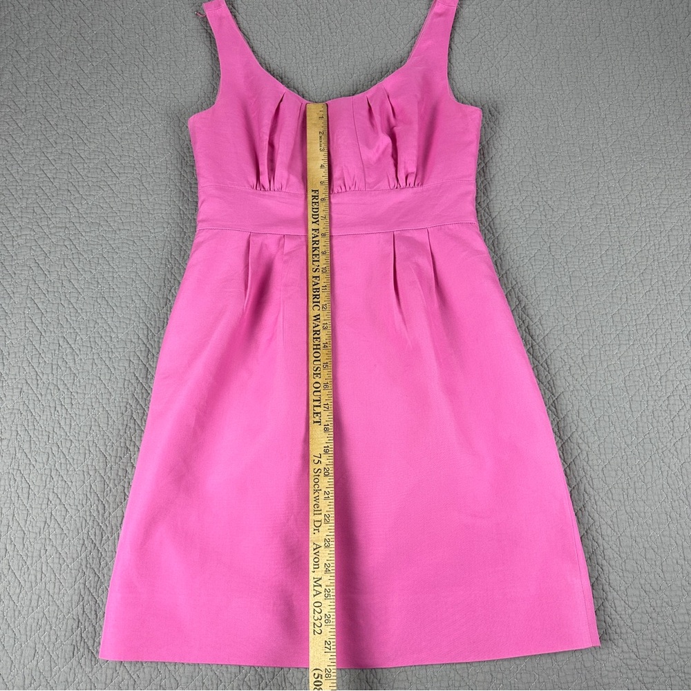 J. Crew Pink Cotton Dress Sleeveless Scoop Neck - Picture 9 of 16